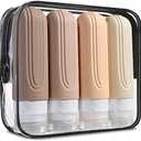 Mrsdry Travel Bottles for Toiletries, Tsa Approved 3oz Travel Size Containers BPA Free Leak Proof Refillable Liquid Silicone Squeezable Travel Accessories for Shampoo Conditioner Lotion (4 Pack)