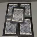 HappyHapi 4x6 Picture Frame Set of 5, Black Frames Display Photo 3.5x5 with Mat or 4x6 without, Gallery Wall Frame Set, Wall or Tabletop Display (Black)
