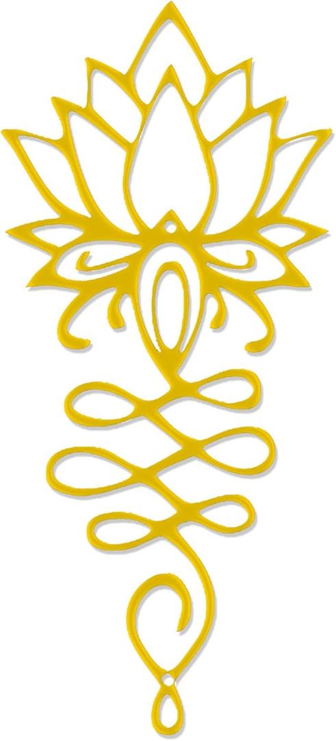 Lotus Flower Wall Decor Gold Metal Yoga Wall Art with Lotus Design, Spiritual Home Dcor Sculpture for Meditation Spaces, Living Room, Bedroom, Office