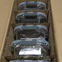 M MCIRCO [5-Pack,36 Oz] Glass Meal Prep Containers 2 Compartments Portion Control with Upgraded Snap Locking Lids Glass Food Storage Containers, Microwave, Oven, Freezer and Dishwasher (4.5 Cups) (Gray)