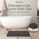 Quick Dry Shower Stone Bath Mat, Super Absorbent & Non-Slip 24 x 16 Inch Diatomaceous Earth Mat, Durable & Easy to Clean Diatomite Bath Mat for Bathroom Floor/Kitchen (Charcoal), 23.5 Inches X 15.5 Inches