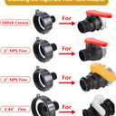 3 x 275-330 IBC Tote Hose Adapter, Food Grade IBC Drain Adapter,Water Hose Male Adapter for Garden Hose,2" coarse Thread X 3/4" Garden Hose