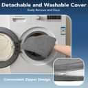 Chair Cushions for Dining Chairs, Non Slip Chair Pads with Ties and Washable Covers, Memory Foam Kitchen Chair Cushions Set of 6, 16"X16"X2.5", Dark Gray