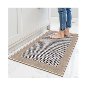StepRite Kitchen Rugs, Kitchen Mats for Floor, 32"x20" Non-Slip Machine-Washable Kitchen Throw Rug, Absorbent Kitchen Runner Rugs Office, Sink Standing Desk Mat, Decor Carpet, Khaki
