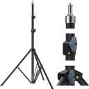 Heavy Duty Light Stand 118"/10ft/300 cm: LEORFI Photography Light Stands Tripod - Aluminum Spring Loaded Lighting Stand - with 1/4" Screw for Studio - Live Streaming Ring Light Softbox Reflectors