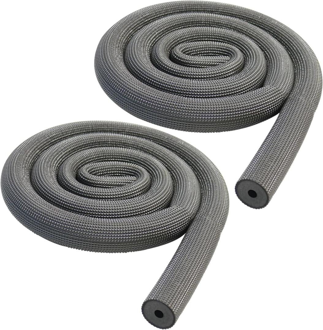URBEST Pipe Insulation Tubing 1" x 3/8" Heat Preservation Insulated 6-Foot Length Handle Grips 2PCS (All-Black 9x10)