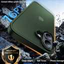 2 x for iPhone 16 Case, [Military-Grade Drop Protection][Anti-Yellowing] Shockproof Protective Translucent Matte Cover for iPhone 16 Phone Case,Alpine Green