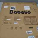 Babelio No Bottom Bar Baby Gate, 28" H x 26-43" W, Black Wood Pattern