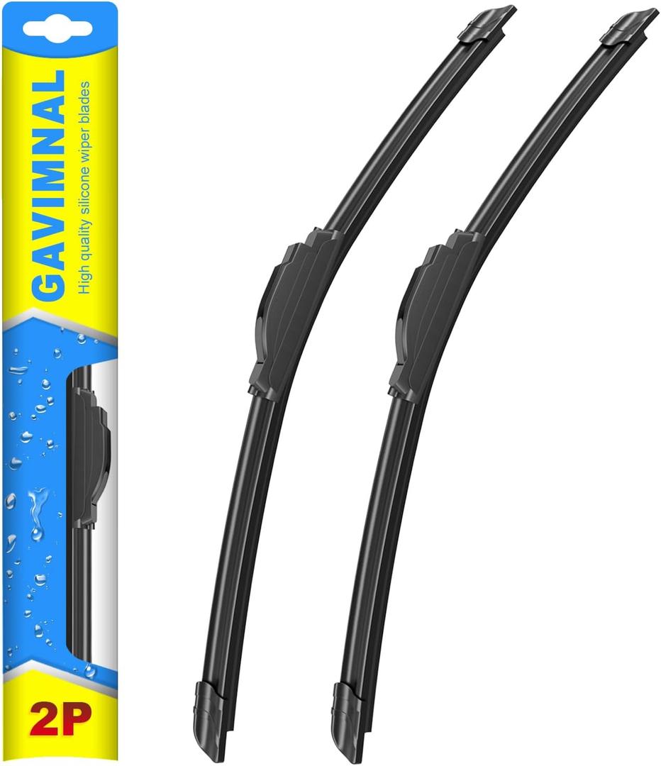 Gavimnal 26"+22" Silicone Wiper Blades Replacement For Toyota Venza 2009-2015 Honda Civic 4door 2006-2015 Odyssey 2005-2025 Lexus RX350 2007-2015,All-Season Front Windshield Wiper Blades(Set of 2)