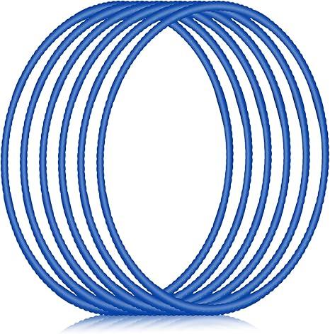 Shappy 6 Pcs Exercise Hoop Detachable Adjustable Plastic Toy Playground Toys Colored Hoop Circles for Teens Games Gymnastics Dog Agility Equipment Party Decor (26 Inch)