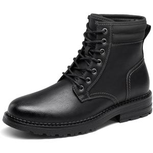 Bruno Marc Men's Dress Oxford Fashion and Comfort Ankle Lace Up Boots (9.5, All Black)