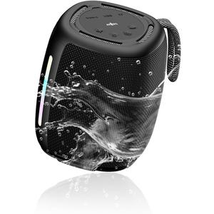 Portable Wireless Bluetooth Speaker with Bluetooth 5.3 TWS Pairing 12W Power 360 Stereo Surround Sound IPX5 Waterproof RGB Neon Light Effects Hands-Free High Definition Calling for Outdoor Indoor