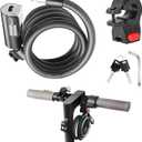 4 Feet Scooter Lock - Anti Theft Cable Lock with Mounting Bracket, Fits Electric Scooter, Road Bike, Mountain Bike