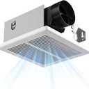 Amico Bathroom Exhaust Fan, 1.0 Sones, 80 CFM, Low Noise, Ceiling Mounted Retrofit Ventilation Fans, 4 Inch Duct, No Attic Access Needed- UL Certified