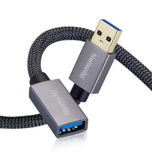 USB 3.0 Extension Cable 1ft/0.3m,Nanxudyj USB Extender Cable Type A Male to Female 5Gbps Data Transfer Cord for PlayStation,Oculus VR,USB Flash Drive,Card Reader,Hard Drive,Keyboard,Printer
