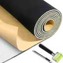 96 x 60 Inch Auto Headliner Fabric Self Adhesive Suede, Black