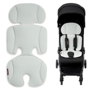Momcozy Stroller Cooling Pad | Universal Soft Cooler Pad, Breathable & Adjustable Seat Liner | Detachable 2-Piece Cooling Cushion | Fits Strollers, Crib, High Chair, Swing Light Gray, Cooling Pad
