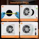 10" Kitchen Exhaust Fan with Variable Speed Controller, 1038CFM Wall Mount Ventilation Fans, Metal Attic Exhaust Fan, Small Fume Extractor Ventilation Fan for Kitchen Bathroom Shop Smoking Room Garage