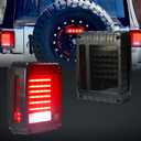J-eep JK Smoke Lens LED Tail Lights with Rear Brake Turn Signal & Reverse Lighting Function, Rear Lights Compatible with 2007-2018 J-eep Wrangler JK JKU Smoke Lens