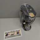 Single Serve One Cup Coffee Maker, for K Cups and Grounds, Mini Coffee Maker with Portable Handle, 6 to 12 Oz Brew Size, for Travel, Camping, Office, RV and Dorm, 120V, Black and Gold