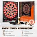 Electronic Dartboard with LED, Electric Dart Boards for Adults,Electronic Scoreboard, Improved Version Light-Up Led Display, 12 Darts Soft Tip Professional Dart Board and Extra Tips, Up to 8 Players, Conventional