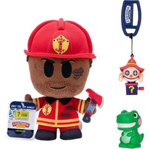 DevSeries Livetopia Collector Bundle - Three Exclusive Virtual Item Codes with Firefighter Plush, Playground T-Rex Squooshems, and Jack Hanger