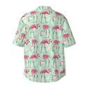 Yesad Mens Hawaiian Shirt Short Sleeve Button Down Tropical Shirts Casual Summer Beach Shirt (XL, Flamingo)