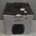 CHEFMAN Small Air Fryer Healthy Cooking, 3.6 Qt, Nonstick, User Friendly and Dual Control Temperature, w/ 60 Minute Timer & Auto Shutoff, Dishwasher Safe Basket, Matte Black, Cookbook Included