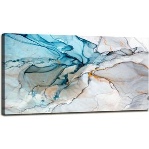 DZL Art A73862 Framed Wall Art Colorful Abstract Painting Background Canvas Wall Art Print Painting for Wall Decor Home Decor, 48"L x 24"W