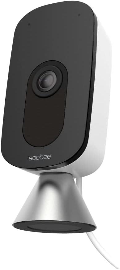 ecobee SmartCamera  Indoor WiFi Security Camera, Smart Home Security System, 1080p HD 180 Degree FOV, Night Vision, 2-Way Audio, Works with Apple HomeKit, Alexa Built In