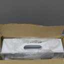 AuldHome Design Enamelware Farmhouse Snack Caddy (White); Rustic Countertop Storage Container w/Dividers (11.13x10x4.81)