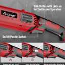 AVID POWER Angle Grinder 4-1/2 Inch 8.0 Amp 1000W Electric Grinder Tool 7-Variable-Speed Metal Grinder, 11,500 RPM, Paddle Switch with Lock-on Button, Cutting & Grinding Wheels and Side Handle - Red