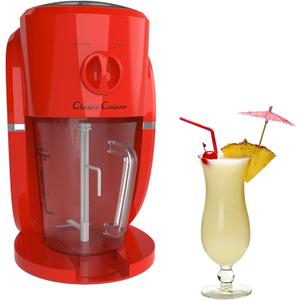 Frozen Drink Maker - Mixer and Ice Crusher Machine for Margaritas, Pina Coladas, Daiquiris, Shaved Ice Treats, or Slushies by Classic Cuisine (Red)