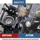 Motorcycle Fairing Windshield Kit, 5.75" Headlight Fairings 48-58mm Forks 15" Smoke Windscreen with Extension for Harley 2006-2017 Dyna Low Rider FXDL Super Glide Street Bob FXDB
