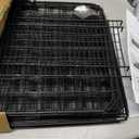DIY Modular Cat Playpen 2x3x1 Grid | Compact Indoor Cat Enclosure | Foldable Black Wire Metal Cat Cage with Multi-Level Shelves | Fits 1 Cat (43.7" x 29.5" x 15.35")