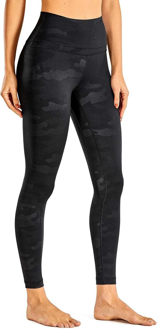 CRZ YOGA Womens Naked Feeling Workout 7/8 Yoga Leggings - 25 Inches High Waist Tight Pants Camouflage Black Small