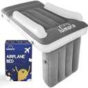 LUMARA Toddler Airplane Bed - Inflatable Airplane Bed for Toddlers, Plane Baby Seat Extender for Kids - Blow Up Air Mattress for Child Flight Sleep with Safety Belt, Innovative Valves, No Pump Needed