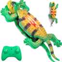 Axirata Wall Climbing Gecko Remote Control Robot Toys for Kids 3-5 4-7 6-8 8-12+ Year Old with Cool Lights, Rechargeable RC Robots Gecko Toy Climbs Walls & 360Rotation, Birthday Gifts for Boys Girls