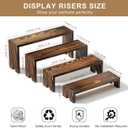 4 Set Wooden Tiered Risers Display Stands for Vendor Events,Stackable Wood Cupcake Display Stand,Farmhouse Decor Wood Dessert Table Display Set,Vendor Booth Display Items,Food Display Risers for Party