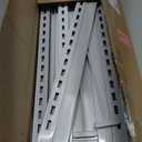 bukfen Over the Door Pantry Organizer, 6-Tier Adjustable Basket Kitchen Pantry Door Organization and Storage, Heavy-Duty Metal Hanging Kitchen Spice Rack, D6.3 x W17.32 x H50.60 inch, 1 Pack (White pole marble color)