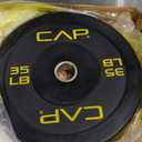 CAP Barbell Rubber Olympic Bumper Plate | Multiple Options/Colors (35lbs - Single)