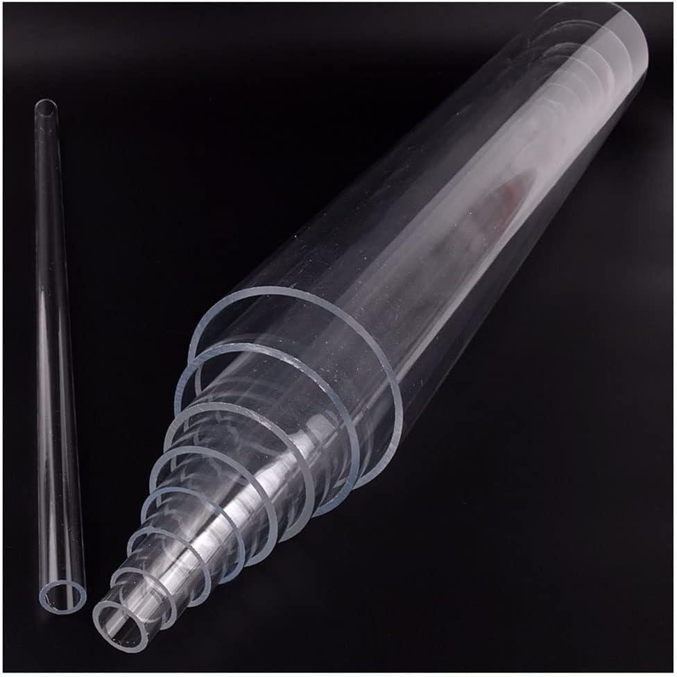 Pipe Fittings, Od 16~110mm Acrylic Pipe, 50cm Long Aquarium Fish Tank Water Pipe Accessories 2pcs (Color : Outer Dia 65mm, Size : 50cm Long(2pcs))