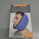 LotFancy Face Ice Pack Wrap for TMJ, Wisdom Teeth, with 4 Reusable Hot Cold Therapy Gel Packs, Pain Relief for Head, Oral and Facial Surgery, Dental Implants, Blue (Blue(one Size Fits Most))