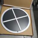 CULER Round Gold Bathroom 36 Inch Mirror,Circle Wall Modern Mirror for Bedroom,Hanging Vanity Tempered Glass Mirrors for Entryway or Living Room