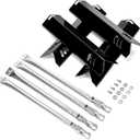 Uniflasy Grill Replacement Parts for Dyna-Glo DGF493BNP DGB494SPB DGB495SDP DGB495SDP-D, Backyard BY14-101-001-02 GBC1460W GBC1461W, Stainless Steel Burner Tube, Porcelain Steel Heat Plate, 4 Pack