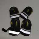 QUMY Dog Shoes for Large Dogs, Medium Dog Boots & Paw Protectors for Winter Snowy Day, Summer Hot Pavement, Water-Resistant in Rainy Weather, Outdoor Walking, Indoor Hardfloors Skid-Resistant Sole (Size 4: 2.2''x2.6''(W*L) (Pack of 4))