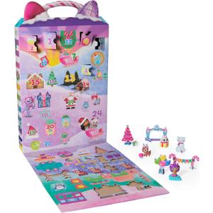 DreamWorks GABBY'S Dollhouse Advent Calendar, 24 Surprise Toys with Figures, Stickers & Dollhouse Accessories, Kids Toys for Girls & Boys Ages 3+