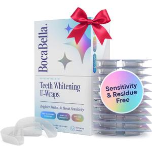 Teeth Whitening U-Wraps  10 Treatments  15% Hydrogen Peroxide, Enamel-Safe, No Harsh Sensitivity  Patented Strip Design with Aloe, Calendula & Peppermint  Fast, Even Whitening