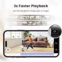 owltron Indoor Security Camera 2K, 360 Cameras for Home Security with Motion Detection, 2.4G WiFi for Baby/Pet/Nanny/Camara with Night Vision, Siren Alarm & 2-Way Audio, Compatible with Alexa (2K-1 Pack, White)