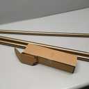 Ivilon Drapery Treatment Window Curtain Rod - Acrylic Ball 1 inch Pole. 72 to 144 Inch. Warm Gold